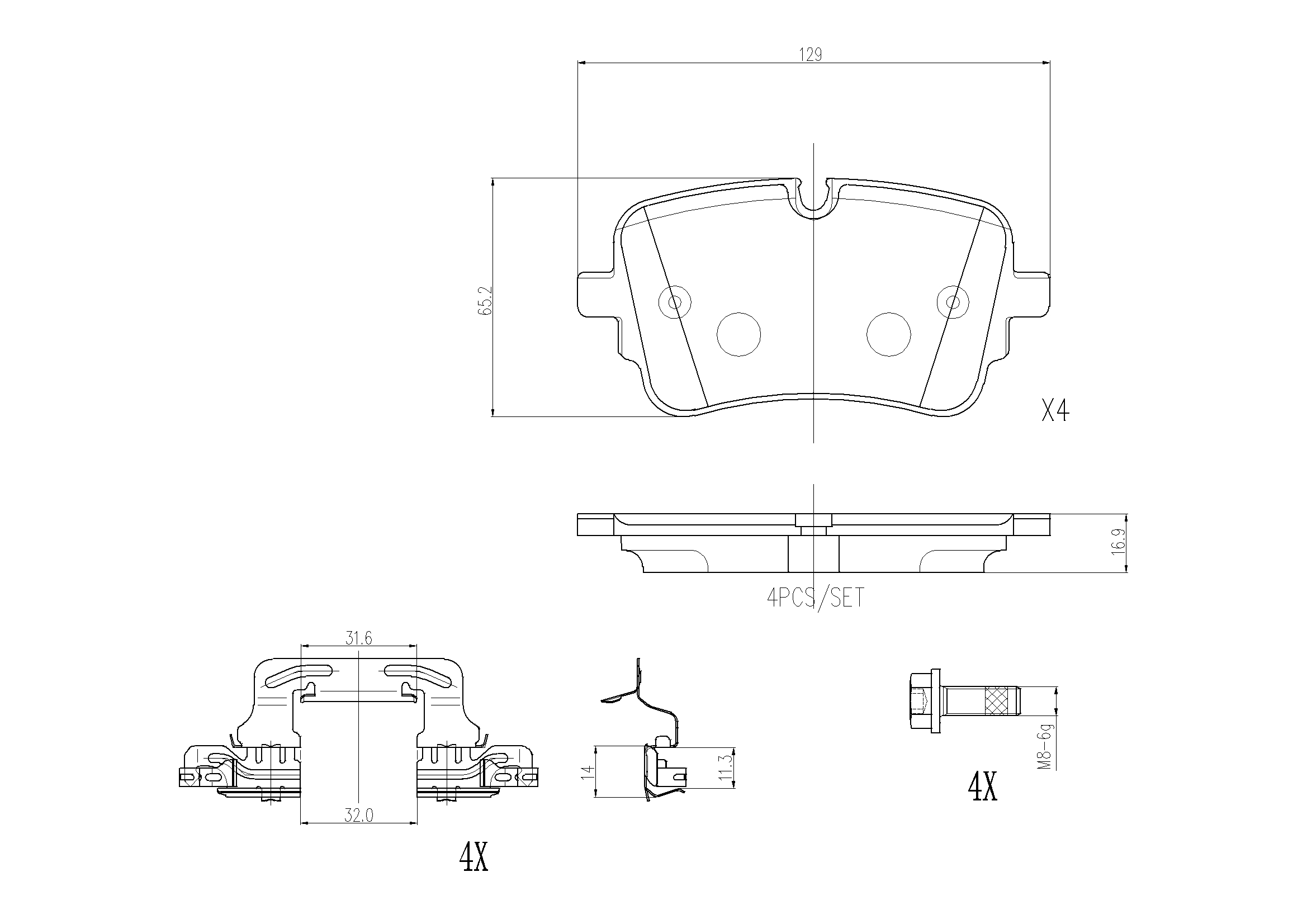 BREMBO BREP85190 fékbetét készlet, tárcsafék