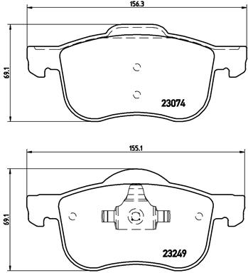 BREMBO BREP86020 fékbetét készlet, tárcsafék