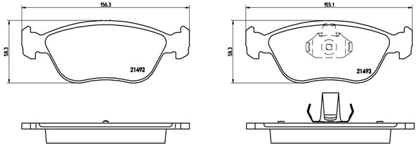 BREMBO BREP86024 fékbetét készlet, tárcsafék