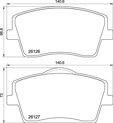 BREMBO BREP86031 fékbetét készlet, tárcsafék