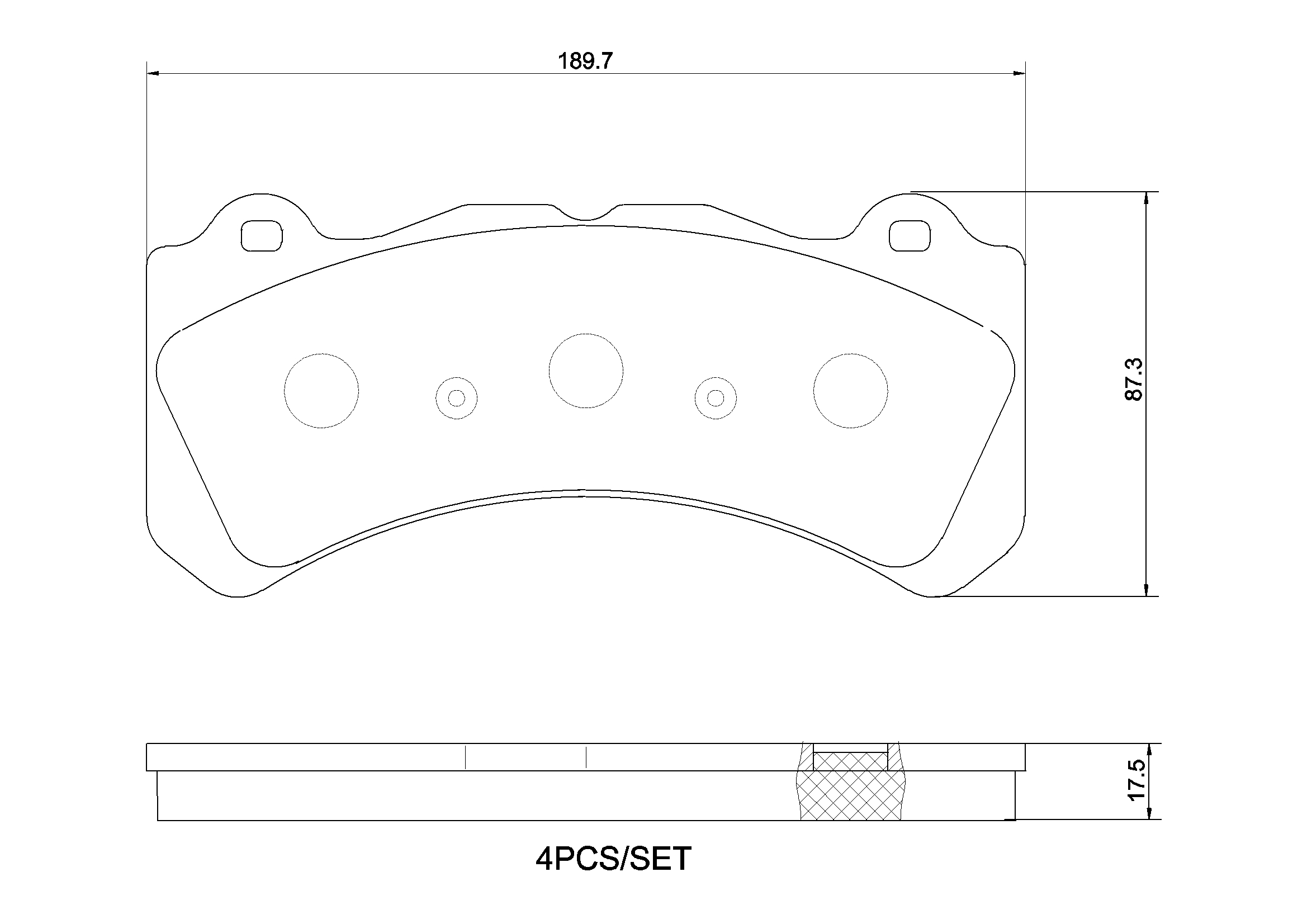 BREMBO BREP86034 fékbetét készlet, tárcsafék