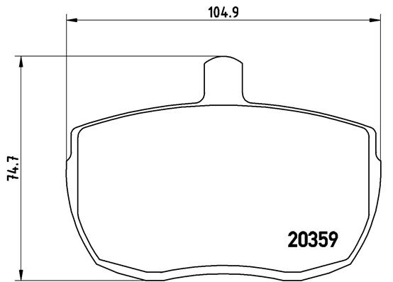 BREMBO BPA6001 Fékbetét készlet, tárcsafék
