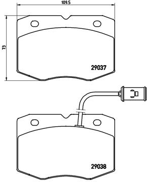 BREMBO 1001063453 PA6014 - Első fékbetét készlet