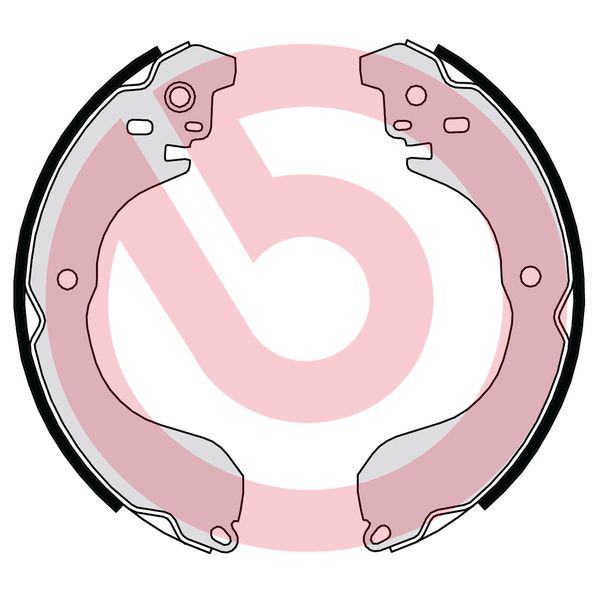 BREMBO BRES 37 511 Fékpofakészlet kézifékhez, rögzítőfékhez, dobfékhez