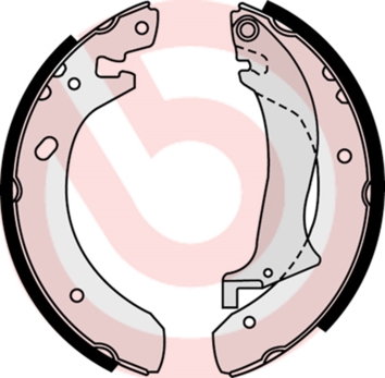BREMBO BRES 44 504 Fékpofakészlet kézifékhez, rögzítőfékhez, dobfékhez