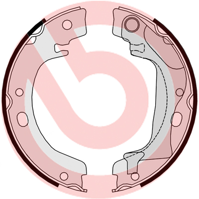 BREMBO BRES 83 560 Fékpofakészlet kézifékhez, rögzítőfékhez, dobfékhez