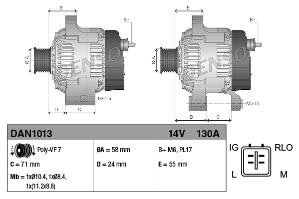 DENSO 564 055 DAN1013 - Alkatrész