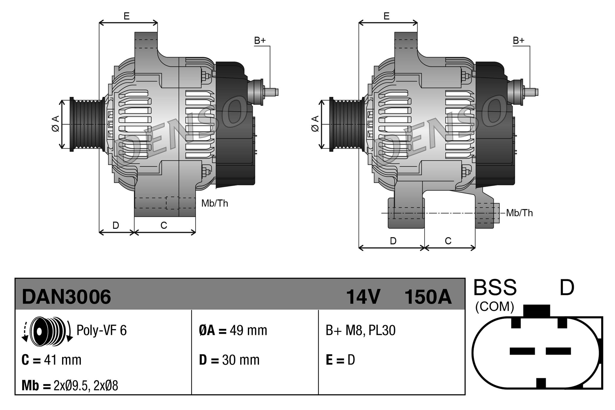 DENSO DENDAN3006 generátor