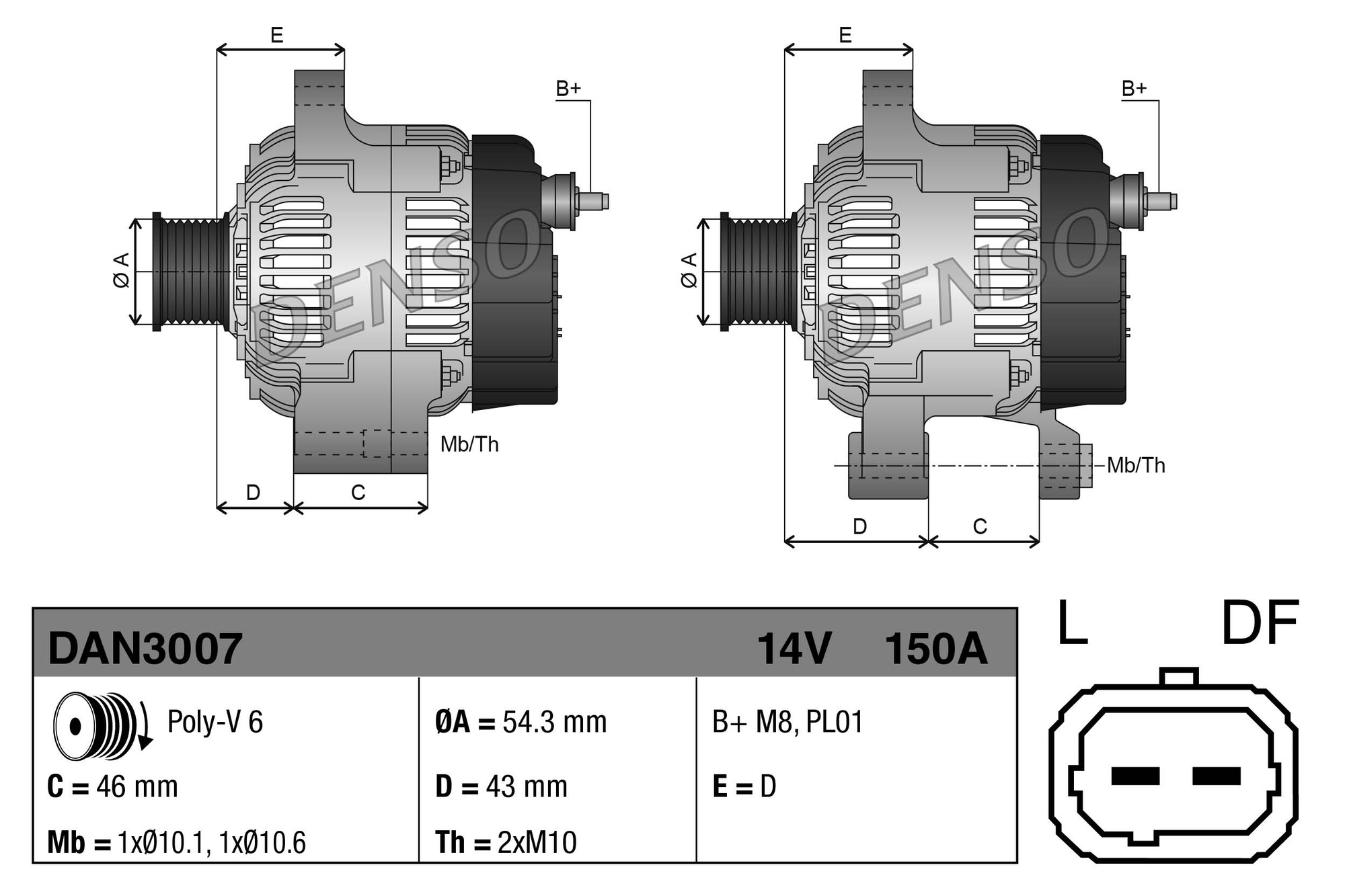 DENSO DENDAN3007 generátor