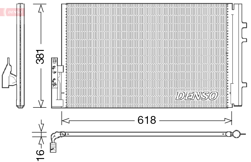 DENSO DENDCN05014 kondenzátor, klíma