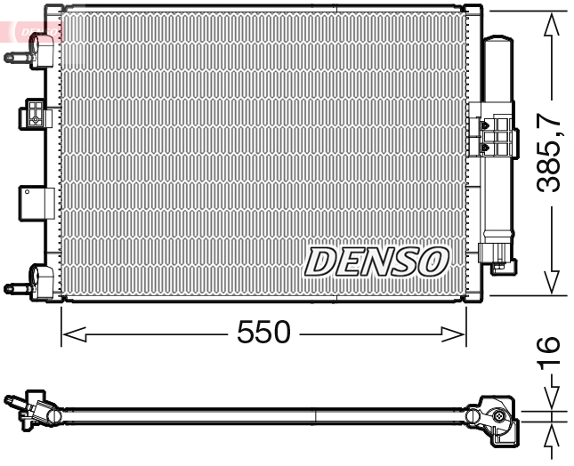 DENSO DENDCN10046 kondenzátor, klíma