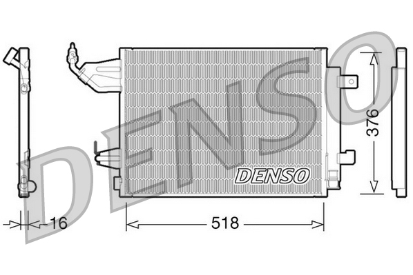 DENSO DENDCN16001 kondenzátor, klíma