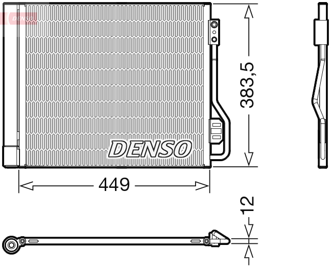 DENSO DENDCN16002 kondenzátor, klíma