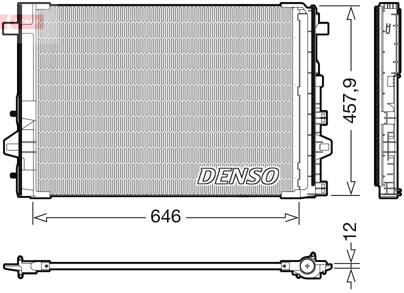 DENSO DENDCN17059 kondenzátor, klíma