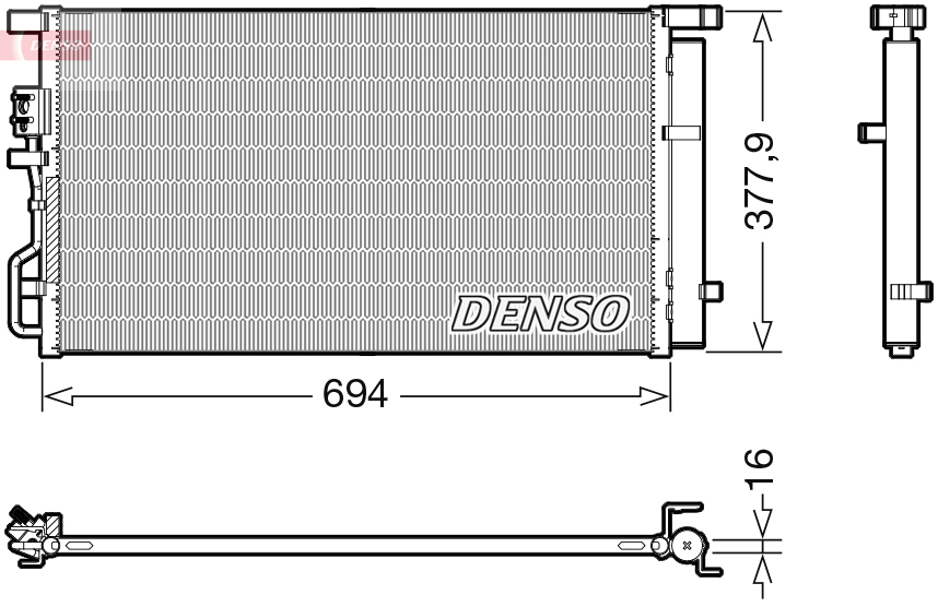 DENSO DENDCN41019 kondenzátor, klíma