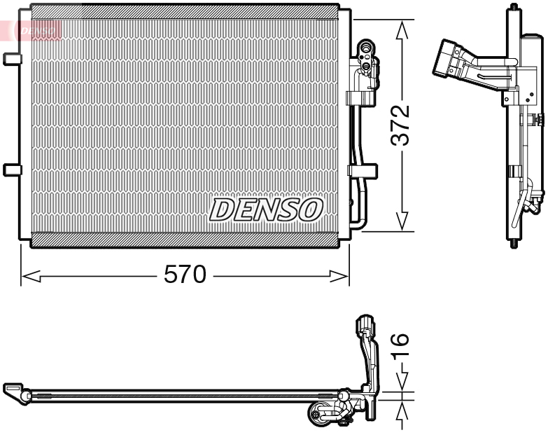 DENSO DENDCN44016 kondenzátor, klíma