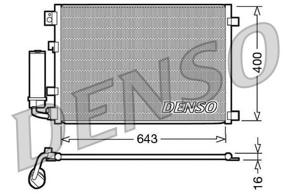 DENSO DENDCN46002 kondenzátor, klíma