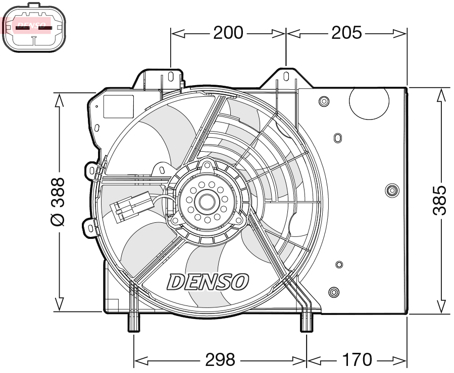 DENSO DENDER21024 ventillátor, motorhűtés