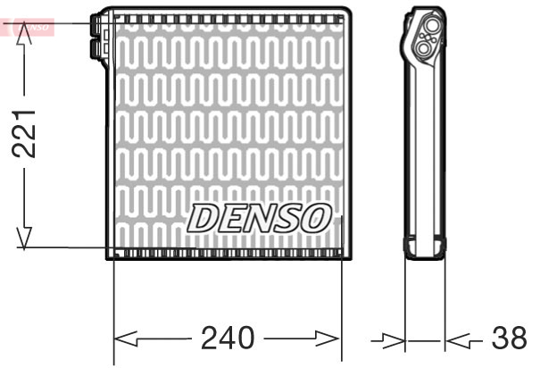 DENSO DEN DEV09102 Párologtató, hőcserélő klímaberendezéshez