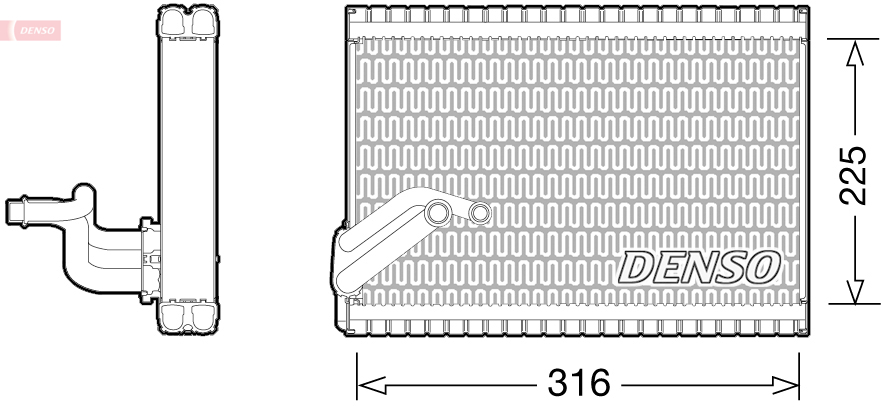 DENSO 135310 DEV21003 - Párologtató, hőcserélő klímaberendezéshez