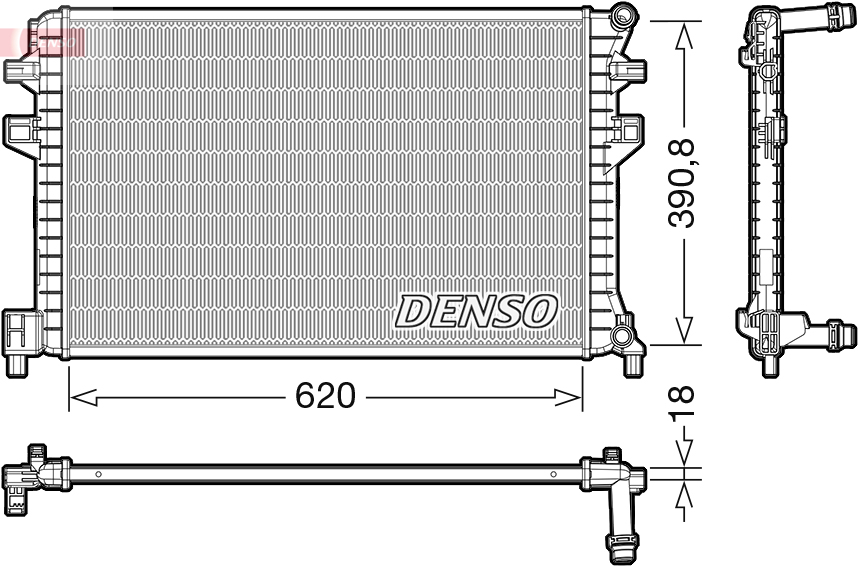 DENSO DENDRM02018 hűtő, motorhűtés