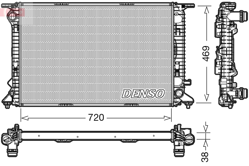 DENSO DENDRM02024 hűtő, motorhűtés