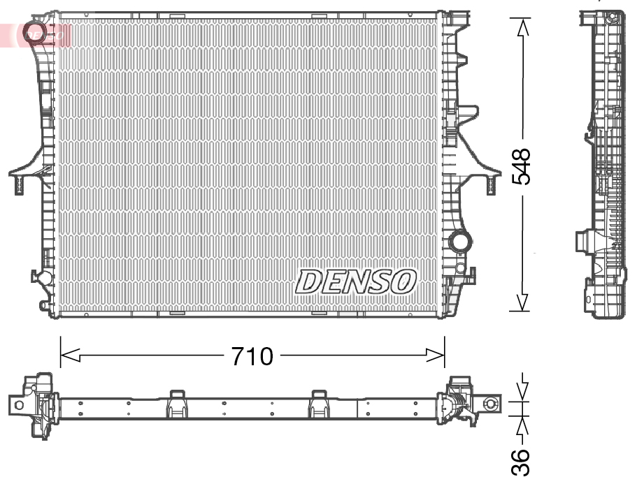 DENSO DENDRM02026 hűtő, motorhűtés