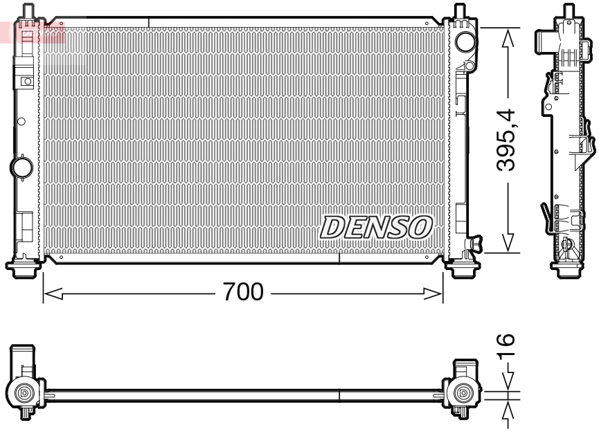 DENSO DENDRM06039 hűtő, motorhűtés