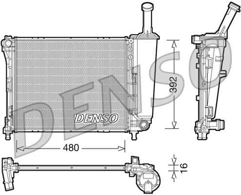 DENSO DENDRM09088 hűtő, motorhűtés