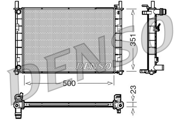 DENSO DENDRM10046 hűtő, motorhűtés