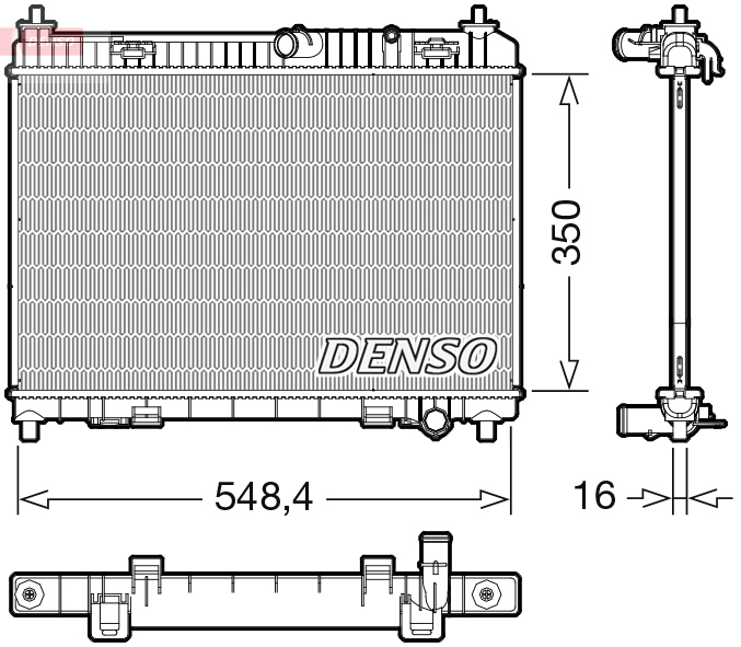 DENSO DENDRM10113 hűtő, motorhűtés