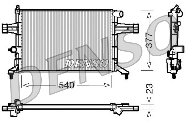 DENSO DENDRM20082 hűtő, motorhűtés