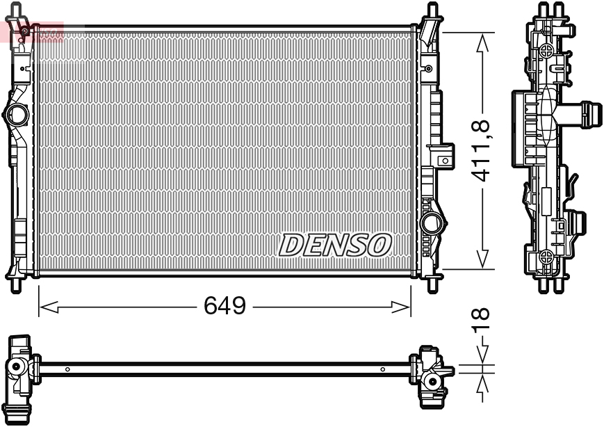 DENSO DENDRM21103 hűtő, motorhűtés