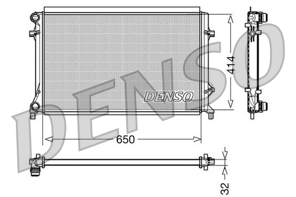 DENSO DENDRM32016 hűtő, motorhűtés