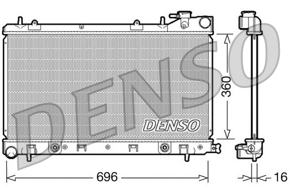 DENSO DENDRM36002 hűtő, motorhűtés
