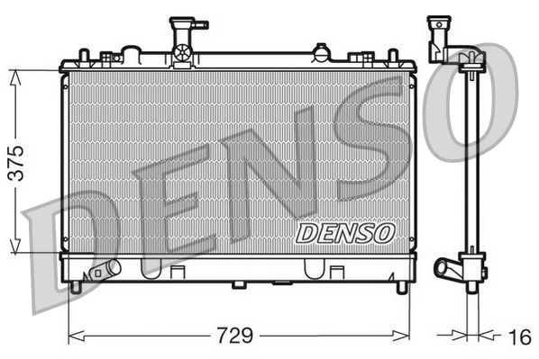 DENSO DENDRM44011 hűtő, motorhűtés