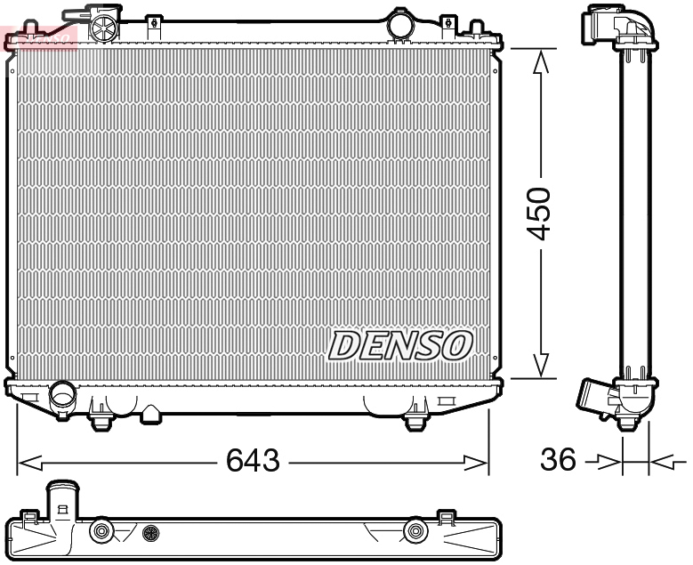 DENSO DENDRM44047 hűtő, motorhűtés