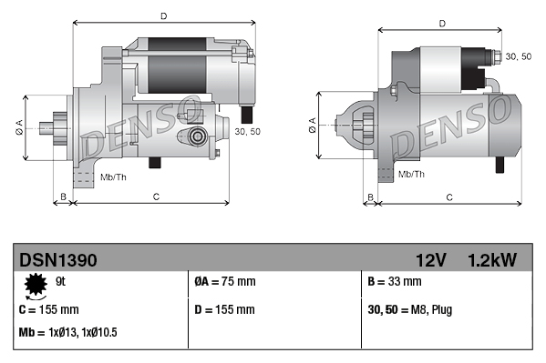 DENSO DENDSN1390 önindító