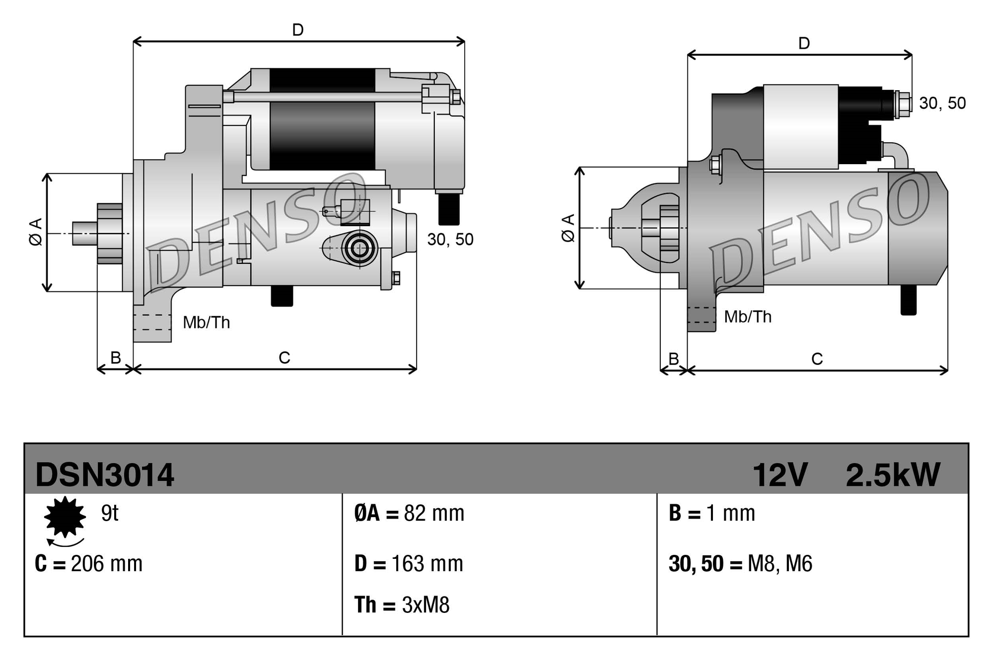 DENSO DENDSN3014 önindító