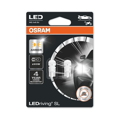 OSRAM Izzó W5W 12V LED sárga 2db