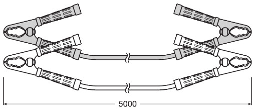  OSROSC500A - Indítókábel - bikakábel 1200A,  5M  50mm2