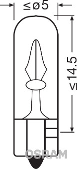 OSRAM 2722/OSRAM 12V 2W W2x4,6d  10db/doboz