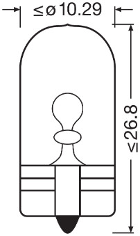 OSRAM 2825CBN/OSRAM W5W 12V 5W W2,1x9,5d 10db/doboz