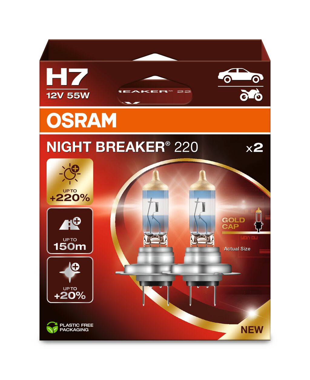 OSRAM Izzó H7 Night Breaker +220% 2db