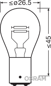 OSRAM 7225-02B Hátsó lámpa izzó