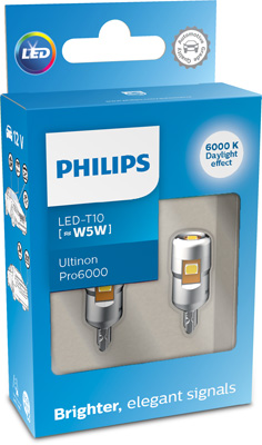 PHILIPS 422023 11961CU60X2 ?ARULJA LED W5W 11961CU60X2 12V 1W W2,1X9,5D 6000 K ULTINON PRO6000 2/1