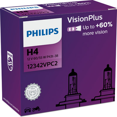 PHILIPS Izzó H4 +60%
