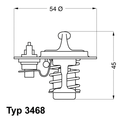 WAHLER 608 638 3468.88D - Termosztát, termosztátház hűtőrendszerhez