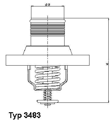 WAHLER WAH3483.89D termosztát, hűtőfolyadék