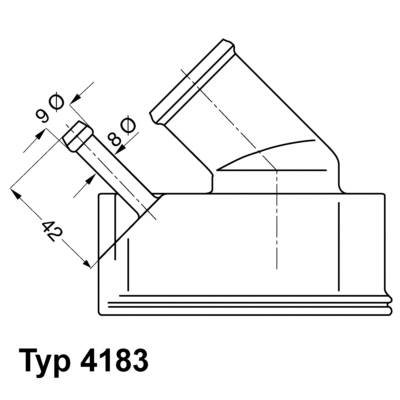 WAHLER 26403 4183.92D - Termosztát, termosztátház hűtőrendszerhez